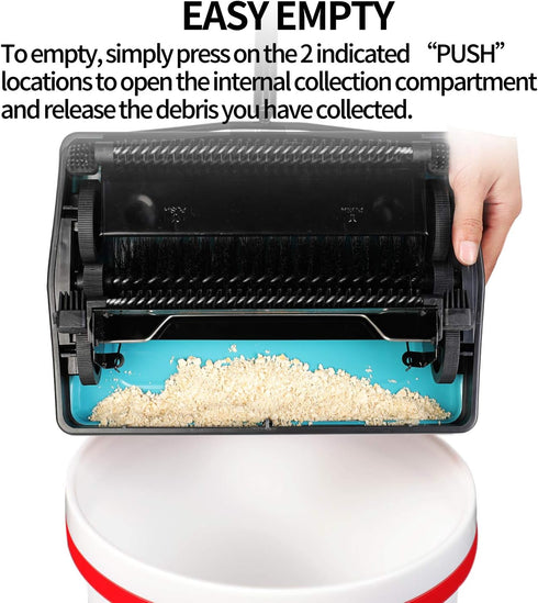 Yocada Carpet Sweeper Cleaner for Home Office, Low Carpets, Rugs, Pet Hair Dust Scraps, Small Rubbish Cleaning with