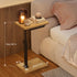 360 UTVT004R IBUYKE C Shaped Side Table, Angle Adjustable, Swivel Height Adjustable End Table for Small Spaces