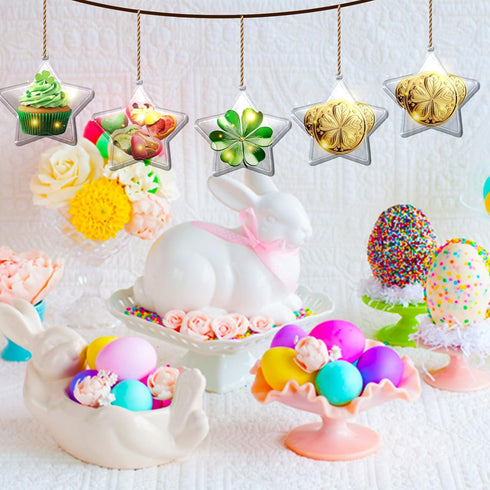 Barelove Clear Fillable Ornaments Balls Decoration, 10 PCS Transparent DIY Craft Baubles for Home Decor Party Gift