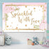 Sprinkled with Love Backdrop Banner, Baby Shower Party Decorations for Boy Girl, 6x4ft