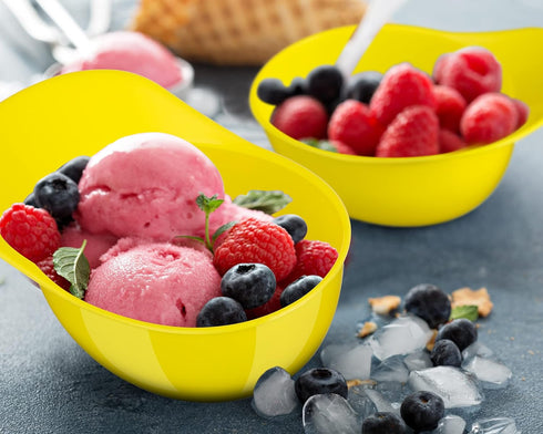 48 Set 8 oz Gejoy Yellow Helmet Snack Ice Cream Construction Hard Hats Bowl Mini Sundae With Novelty Disposable Plastic