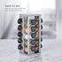 20 Countertop 5 Kamenstein Jar Heritage Revolving Spice Rack with Spices Included, Brushed Stainless Steel Rotating