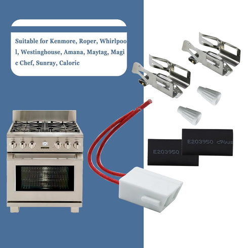 Burner Terminal Receptacle Block Kit 12001676 for Whirlpool & Kenmore Ranges, Set of 2 AP4009015 PS1570190