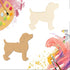 Dog Shape Wooden Blank Ornaments, Unfinished Art for Doghouse Decoration, 20 Pcs for Parties