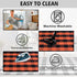 24'' 51'' Orange and Black Plaid Rug, x Fall Outdoor Front Door Decor Mat, Cotton Washable Hand-Woven Rug for Layered