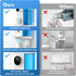 20.3 oz 4 Wall/Countertop, Automatic Mouthwash Dispenser Touchless for Bathroom, Dispensing Levels, Magnetic Cup, USB