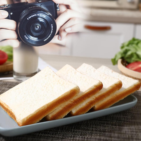 Joeabor 4 Set Artificial Bread Slice Fake White Sliced Bread Realistic Fake Food for Display Faux Bread Slice Model