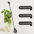 Homestia 12" Cocktail Mixing Spoon, 304 Stainless Steel, Halloween Alloy Gothic Skull Beverage Mixer, Long Handle