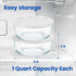 2 Pack 1-Quart (4 100% Set Ultimate Yogurt Containers - Make More Yogurt with Glass Containers Cup) - BPA Free, Durable