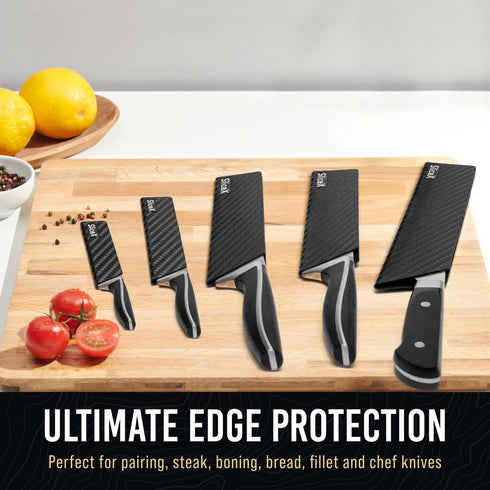 Knife Sheaths for Kitchen Knives, 8"-12" Universal Knife Edge Guards Set, Extra Strength Knife Cover, BPA-Free,