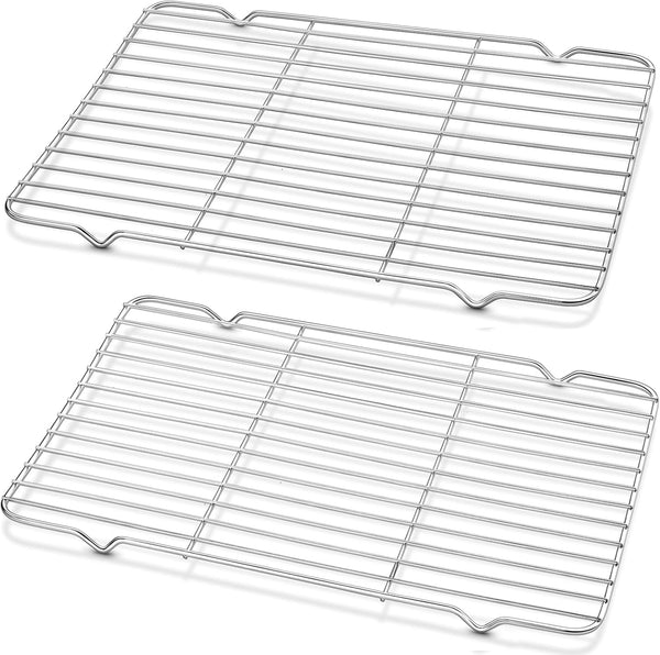 Cooling Rack and Baking Rack, 2-Pack Heavy Duty Stainless Steel Cooling Racks for Cooking and Baking, Easy to Clean