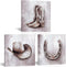 HOMEOART Western Decor Cowboy Hat and Boots Horseshoes Canvas Wall Art Rustic