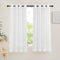 NICETOWN Sheer Curtain Panels Grommet, Ivory Voile for Bedroom/Living Room, 2 Pieces, 54" x 63"