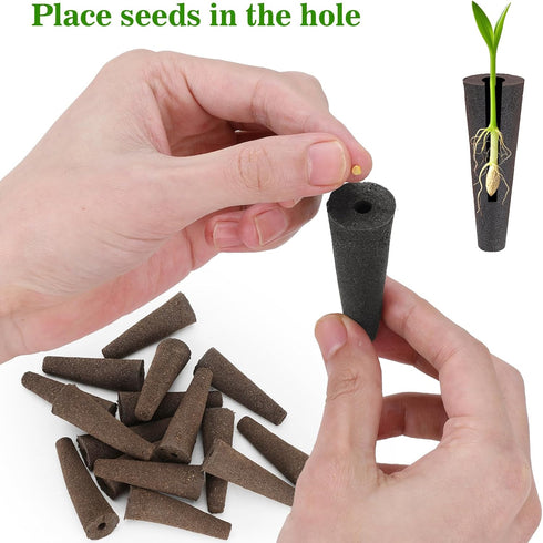 100 Doter pcs Grow Sponges for Hydroponics Compatible with AeroGarden, Hydroponics Growing System Pods, General