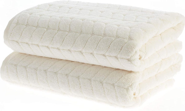 BAGNO MILANO Turkish Cotton Bath Towels, Hand Towels - Soft Plush Jacquard