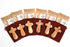 6 Olive Wood Holding Crosses with Velvet Bag & Certificate