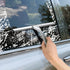 All-Purpose Stainless Steel Shower Squeegee, 10 Inch with 2 Adhesive Hooks, Bathroom Cleaner Tool for Glass, Tile, Car