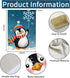 Winter Penguins Garden Flag 12x18 Inch Double Sided Burlap Welcome Christmas Snowflakes Scarfs Outdoor Holiday