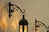 VEEBOOD 2 8-Inch Pcs Decorative Iron Lantern Hooks for Wall Hanging Mason Jar Sconces Outdoor Solar Lights, Black