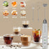 Rechargeable Milk Frother Handheld, Electric Foam Maker Wand, 3 Stainless Whisks, Drink Mixer for Lattes, Cappuccino