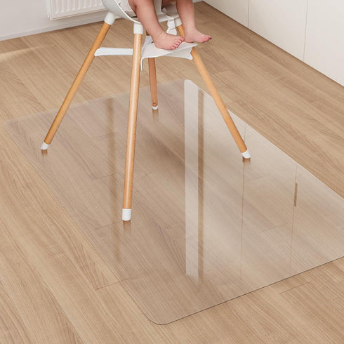 Area Floor Mat for Under High Chair, 4'6' Transparent No Slip Waterproof