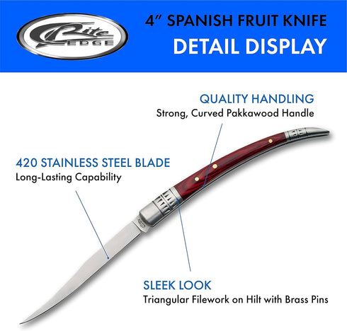 Rite Edge Szco Supplies 4-Inch Spanish Fruit Knife