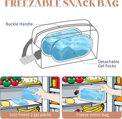 Small Cooler Bag Freezable Lunch Bag for Work School Travel,Small Lunch Bag,insulated snack bag,Mini Cooler,Lunch bag
