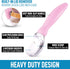 Zulay Ice Cream Scoop with Soft Easy Grip Handle - Heavy Duty Ice Cream Scooper with Built-in Lid Opener (Pink)