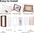 6x8 inch, 4x6 inch, 8x6 inch Wooden Photo Frame with Mat to fit Photo Natural Walnut Wood Small Picture Frames