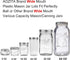 AOZITA 24 PACK Wide Mouth Mason Jar Lids for Ball, Kerr - White Plastic Storage Caps for Canning Jars, Leak-Proof