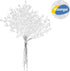 Kisangel White Artificial Flowers, 50Pcs Stem with Crystal Acrylic Bead Drop for Wedding Party Decoration