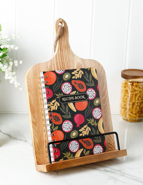 Recipe Book Waterproof Hardcover: Simplified Family Recipe Notebook for 120 Recipes, Black