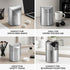 Small Mini Trash Can with Lid, Brushed Stainless Steel, Mini Countertop Trash Bin for Desk Office, 1.5 L