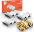 Pack of 4 Stainless Steel Taco Holder Stand - Truck Tray Style, Each Rack Holds 3 Tacos