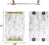 12" DEAYOU Decorative Tray with Gold Handles, Natural Marble Stone Tray, Nightstand Serving Tray with Metal Handle
