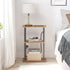 TB01BB046 TUTOTAK Small Narrow Side Table with Charging Station, Skinny End Table for Small Spaces, Slim Nightstand