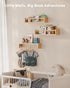 G&W Gruwald Set 3, Nursery Book Shelves, of Hanging Bookshelf, Wall Book Shelves for Bedroom Kids, Floating Shelf