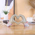 Heart Hand Sculpture, Champagne Gold Home Decor Aesthetics for Shelves on Coffee Table Dining Table Centerpiece