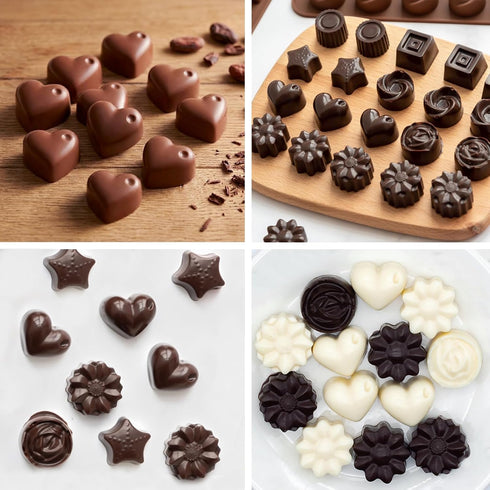 6 Pack Chocolate Molds Candy Molds Silicone, Food-Grade Non-Stick Jelly Mold, Crayon Mold, Silicone Baking Mold