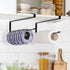 Tumbler Lid Organizer, 2 Pack, Space Saving Cup Lid Holders for Kitchen Storage, Black, Under Cabinet Hanger