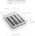 BINO 5-Slot Silverware Organizer, Small Frosted Cutlery Tray for Drawer, BPA-Free Plastic with Soft-Grip Lining