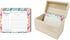 Recipe Box with Cards: 50 Count Floral Recipe Cards, Metal Recipe Box, 4x6 Recipe Cards