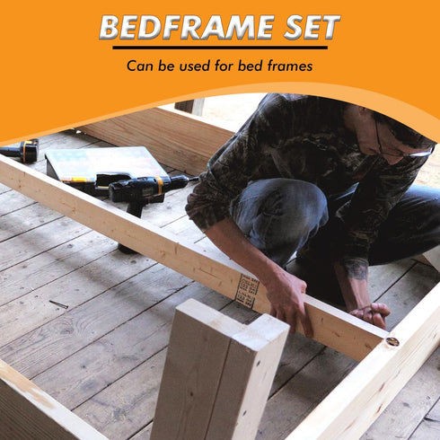 Kings Brand Furniture Bed Frame Hardware Set - 42 Pcs Heavy Duty Screws and Bolts for Metal Bed Frame