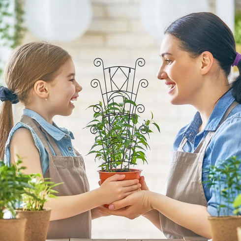2 Pack 15.35 inch Yhtpouqe Stackable Plant Support Stakes, Metal Twig Plants Trellis for Indoor and Outdoor Use, Garden
