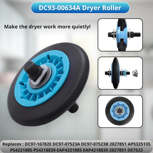 Dryer Repair Kit for Maytag MDE9700AYW MDE6700AYW MDG9700AWW Samsung DV44AGPXAA DV330AEBXAA01, DC97-16782A