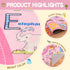 5x7, Washable Kids Play Rug Non-Slip Educational Animal & Season Shape Carpet for Nursery Bedroom Classroom, Ultra-Soft