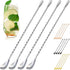 4 Pcs Bar Spoon Cocktail Stirrers, 12'' Long Stainless Steel Spoons for Stirring, Easy to Clean, Professional & Home Use