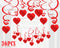 36PCS Heart Decorations, Hanging Swirls, Valentines Day Party Supplies, Ceiling Decor