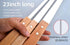 kaorou 23 Inch Long,1 Inch Kebab,Set 7 Kabob Skewers Wide Heavy Duty Stainless Steel with Wood Handle Perfect