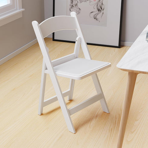 Allpop 2 Pack 550LB Commercial Set Resin Folding Chair with Vinyl Padded Seat, Capacity, Chair for Party Wedding Picnic